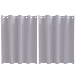 vidaXL Z&aacute;věsy na zatemněn&iacute; s kroužky 2 pcs Metalick&aacute; &scaron;ed&aacute; 140 x 140 cm