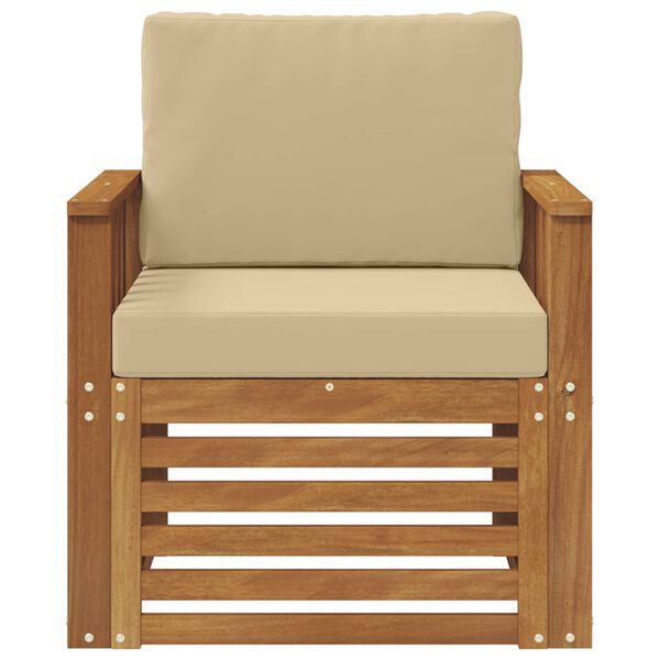 vidaXL Venkovn&iacute; pohovkov&aacute; souprava Masivn&iacute; ak&aacute;ciov&eacute; dřevo a polyester