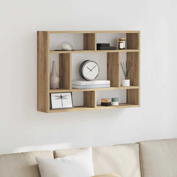 vidaXL N&aacute;stěnn&aacute; police dub artisan 75 x 16 x 55 cm kompozitn&iacute; dřevo