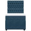 vidaXL Box spring postel s matrac&iacute; tmavě modr&aacute; 90x200 cm samet