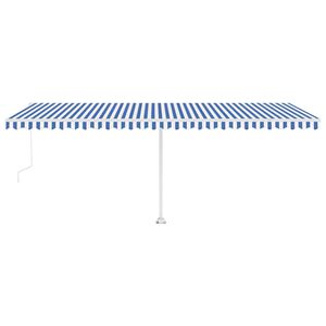 vidaXL Elektrick&aacute; mark&yacute;za 6 x 3 m Modro-b&iacute;l&yacute; pruh 100% polyester