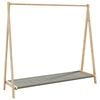 vidaXL Stojan na oblečen&iacute; s policemi 106x34x102 cm bambus