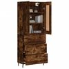 vidaXL Skř&iacute;ň highboard kouřov&yacute; dub 69,5 x 34 x 180 cm kompozitn&iacute; dřevo