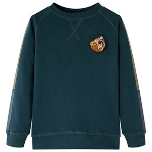 vidaXL Dětsk&aacute; mikina mechově zelen&aacute; 116