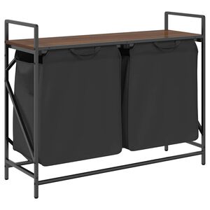 vidaXL Ko&scaron; na pr&aacute;dlo se 2 přihr&aacute;dkami a polic&iacute; hněd&yacute; dub