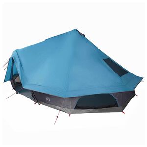 vidaXL Tipi stan se střechou s &uacute;loži&scaron;těm Modr&aacute; 680 x 430 x 270 cm taft