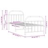 vidaXL Kovov&yacute; r&aacute;m postele s hlavov&yacute;m a nožn&iacute;m čelem čern&yacute; 80 x 200 cm