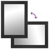 vidaXL Koupelnov&eacute; zrcadlo čern&eacute; 50x70x2,5 cm kompozitn&iacute; dřevo a mosaz