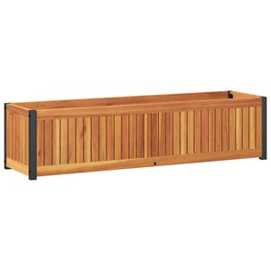 vidaXL Zahradn&iacute; truhl&iacute;k 110x30x27,5 cm masivn&iacute; ak&aacute;ciov&eacute; dřevo a ocel