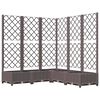 vidaXL Zahradn&iacute; truhl&iacute;k s trel&aacute;ž&iacute; hněd&yacute; 120 x 120 x 121,5 cm PP