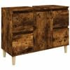 vidaXL Skř&iacute;ňka pod umyvadlo kouřov&yacute; dub 80x33x60 cm kompozitn&iacute; dřevo