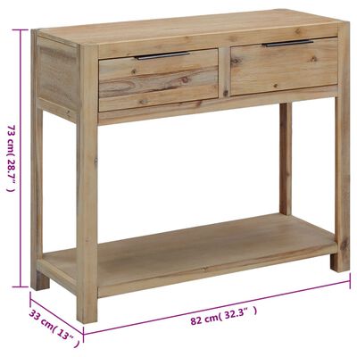vidaXL Konzolový stolek 82 x 33 x 73 cm masivní akáciové dřevo