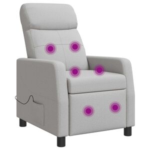 vidaXL Mas&aacute;žn&iacute; polohovac&iacute; křeslo Oblačno &scaron;ed&aacute; Textil
