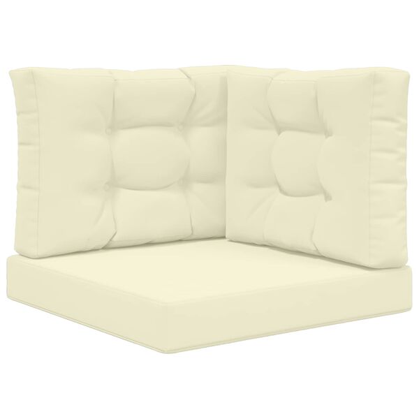 vidaXL Venkovn&iacute; pol&scaron;t&aacute;ř na pohovku 3 pcs Kr&eacute;mov&aacute; Polyester