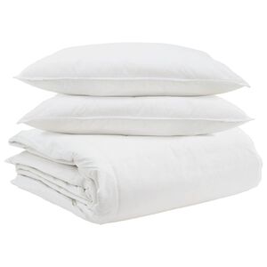 vidaXL Sada přikr&yacute;vek s pol&scaron;t&aacute;řem 3 pcs B&iacute;l&aacute; Peř&iacute;
