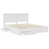vidaXL R&aacute;m postele s čelo B&iacute;l&aacute; 200 x 200 cm kompozitn&iacute; dřevo