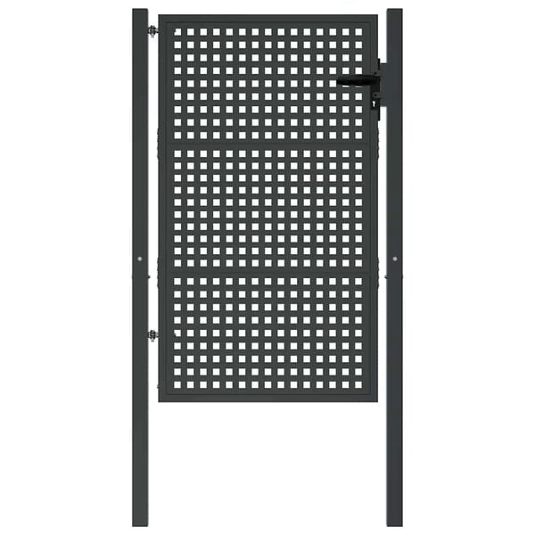 vidaXL Zahradn&iacute; branka antracitov&aacute; 100 x 150 cm ocelov&aacute;