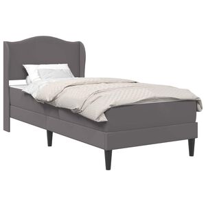vidaXL R&aacute;m postele s čelo &Scaron;ed&aacute; 90 x 190 cm Uměl&aacute; kůže
