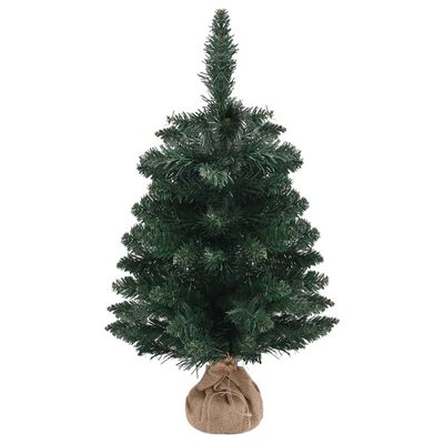 vidaXL Umělý vánoční stromek se stojanem zelený 60 cm PVC