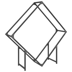 vidaXL Stojan na palivov&eacute; dřevo čern&yacute; Ocel v&aacute;lcovan&aacute; za studena