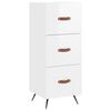 vidaXL Skř&iacute;ň highboard b&iacute;l&aacute; s vysok&yacute;m leskem 34,5x34x180 cm kompozit