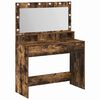 vidaXL Kosmetick&yacute; stůl Kouřov&yacute; dub 100 x 41 x 135 cm Kompozitn&iacute; dřevo