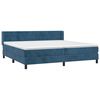 vidaXL Box spring postel s matrac&iacute; tmavě modr&aacute; 200x200 cm samet