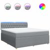 vidaXL Box spring postel s matrac&iacute; světle &scaron;ed&aacute; 180 x 200 cm textil