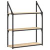 vidaXL 3patrov&aacute; n&aacute;stěnn&aacute; police dub sonoma 60 x 21 x 78,5 cm kompozit