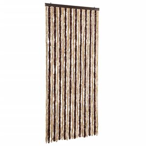 vidaXL Z&aacute;věs proti hmyzu b&eacute;žov&yacute; a světle hněd&yacute; 90 x 220 cm Chenille