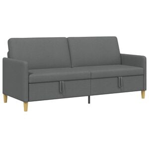 vidaXL Sofa s &uacute;ložn&yacute;m prostorem Tmavě &scaron;ed&aacute; 192 x 78 x 87 cm Polyester