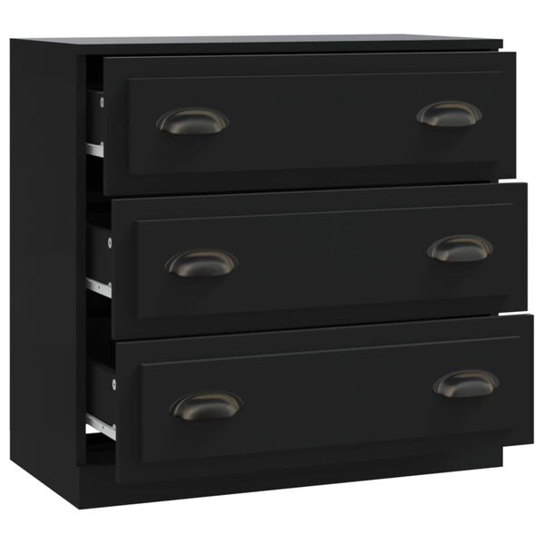 vidaXL Př&iacute;born&iacute;k čern&yacute; 70 x 35,5 x 67,5 cm kompozitn&iacute; dřevo