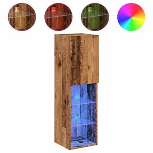 vidaXL TV skříňky s LED osvětlením 2 ks old wood 30,5 x 30 x 102 cm