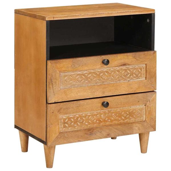 vidaXL Noční skříňka se zásuvkou s policí Světle hnědá 50 x 33 x 62 cm