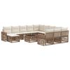 vidaXL Sada zahradn&iacute;ch pohovek 13 pcs Beige a kr&eacute;mov&aacute; b&iacute;l&aacute; polyratan