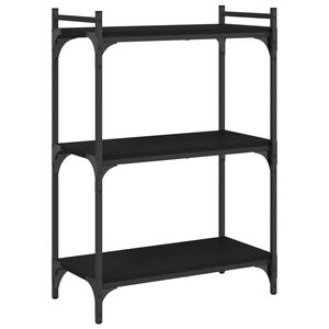 vidaXL Knihovna se 3 policemi čern&aacute; 60 x 30 x 86 cm kompozitn&iacute; dřevo