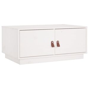 vidaXL Konferenčn&iacute; stolek b&iacute;l&yacute; 80 x 50 x 35 cm masivn&iacute; borov&eacute; dřevo