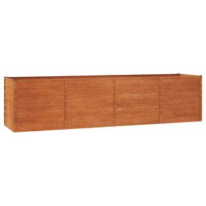 vidaXL Zahradn&iacute; vyv&yacute;&scaron;en&yacute; z&aacute;hon rezav&yacute; 320 x 80 x 77 cm cortenov&aacute; ocel