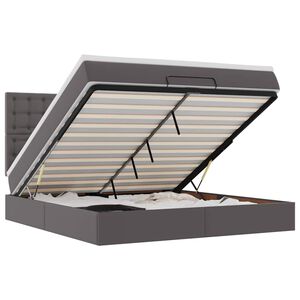 vidaXL Osmansk&yacute; r&aacute;m postele s matrac&iacute; &scaron;ed&aacute; 160x200cm uměl&aacute; kůže