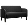 vidaXL Loveseat Sofa Čern&yacute; 109 cm samet