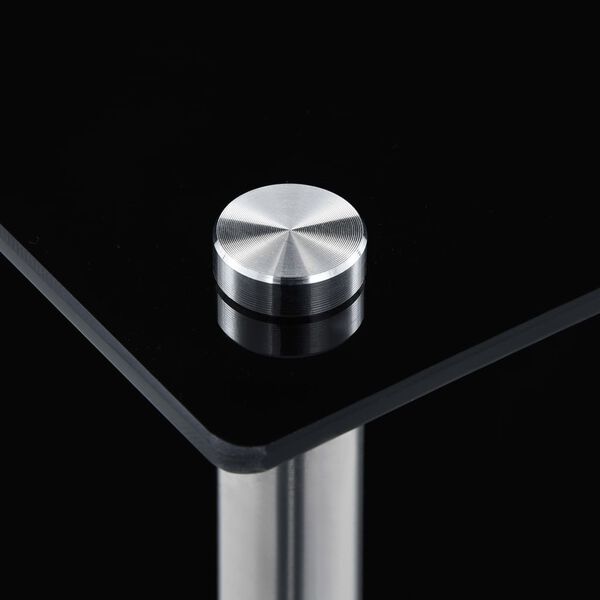 vidaXL 5patrová police černá 40 × 40 × 130 cm tvrzené sklo