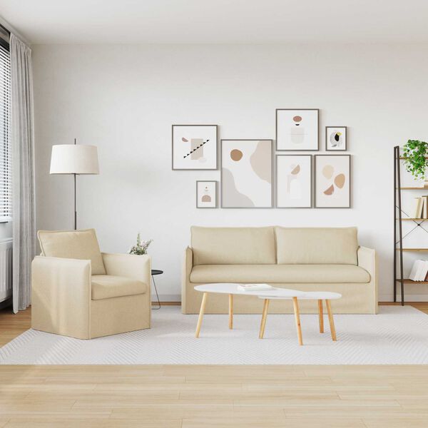 vidaXL Pohovka 180cm 2 pcs Kr&eacute;mov&aacute; Kov