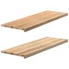 vidaXL Okenn&iacute; parapety 2 ks neo&scaron;etřen&eacute; 120x40x2cm masivn&iacute; dubov&eacute; dřevo