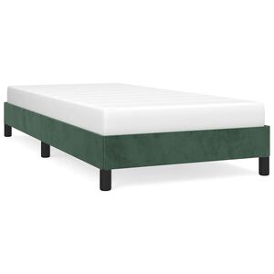 vidaXL R&aacute;m postele bez matrace tmavě zelen&aacute; 90 x 200 cm samet