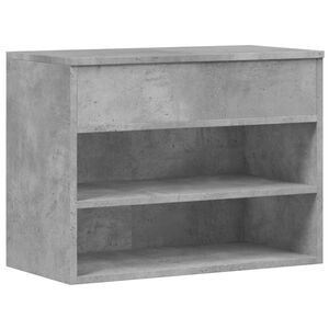 vidaXL Lavice s botn&iacute;kem betonově &scaron;ed&aacute; 60x30x45 cm kompozitn&iacute; dřevo