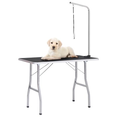 vidaXL Nastavitelný stůl na stříhání psů s 1 smyčkou
