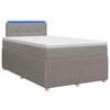 vidaXL Postel boxspring s matrac&iacute; s čelo Taupe 120 x 190 cm Textil
