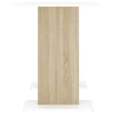 vidaXL Jídelní stůl bílý a dub sonoma 110 x 60 x 75 cm dřevotříska