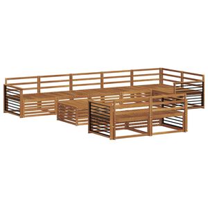 vidaXL Venkovn&iacute; pohovkov&aacute; souprava 9 pcs Př&iacute;rodn&iacute;