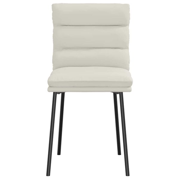 vidaXL Jídelní židle 6 ks krémové samet